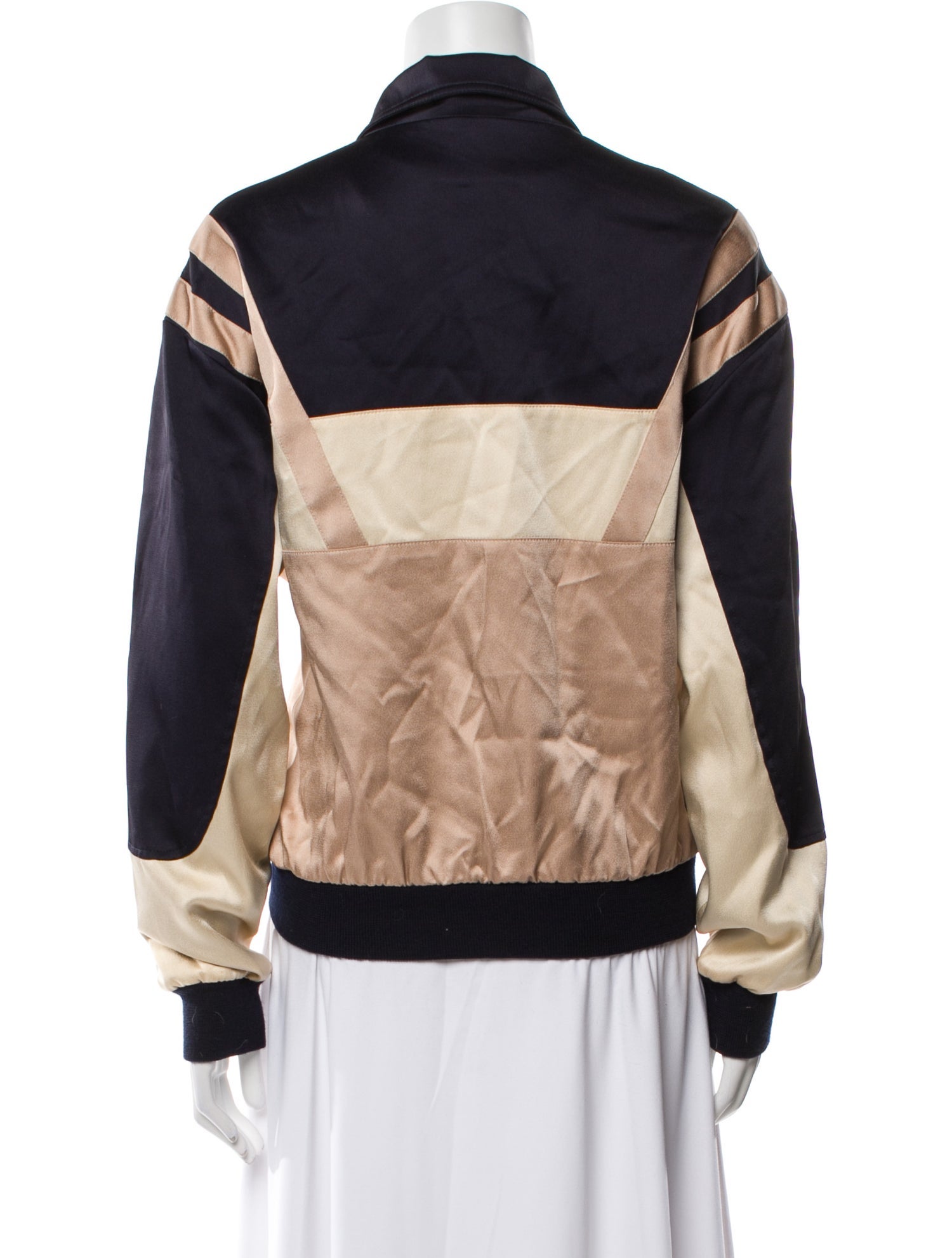 Saint Laurent 2022 Colorblock Pattern Bomber Jacket